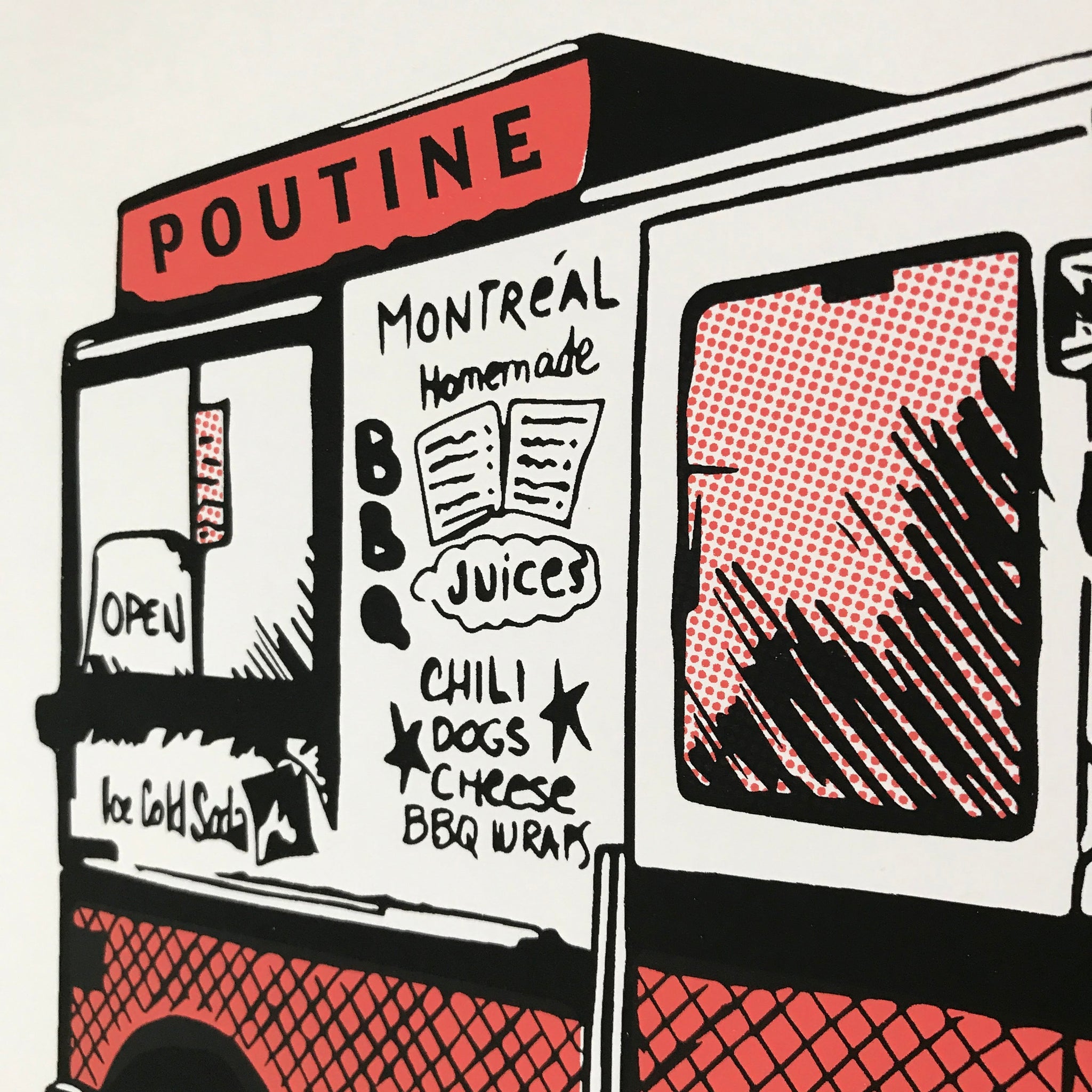 Affiche sérigraphiée Food Truck