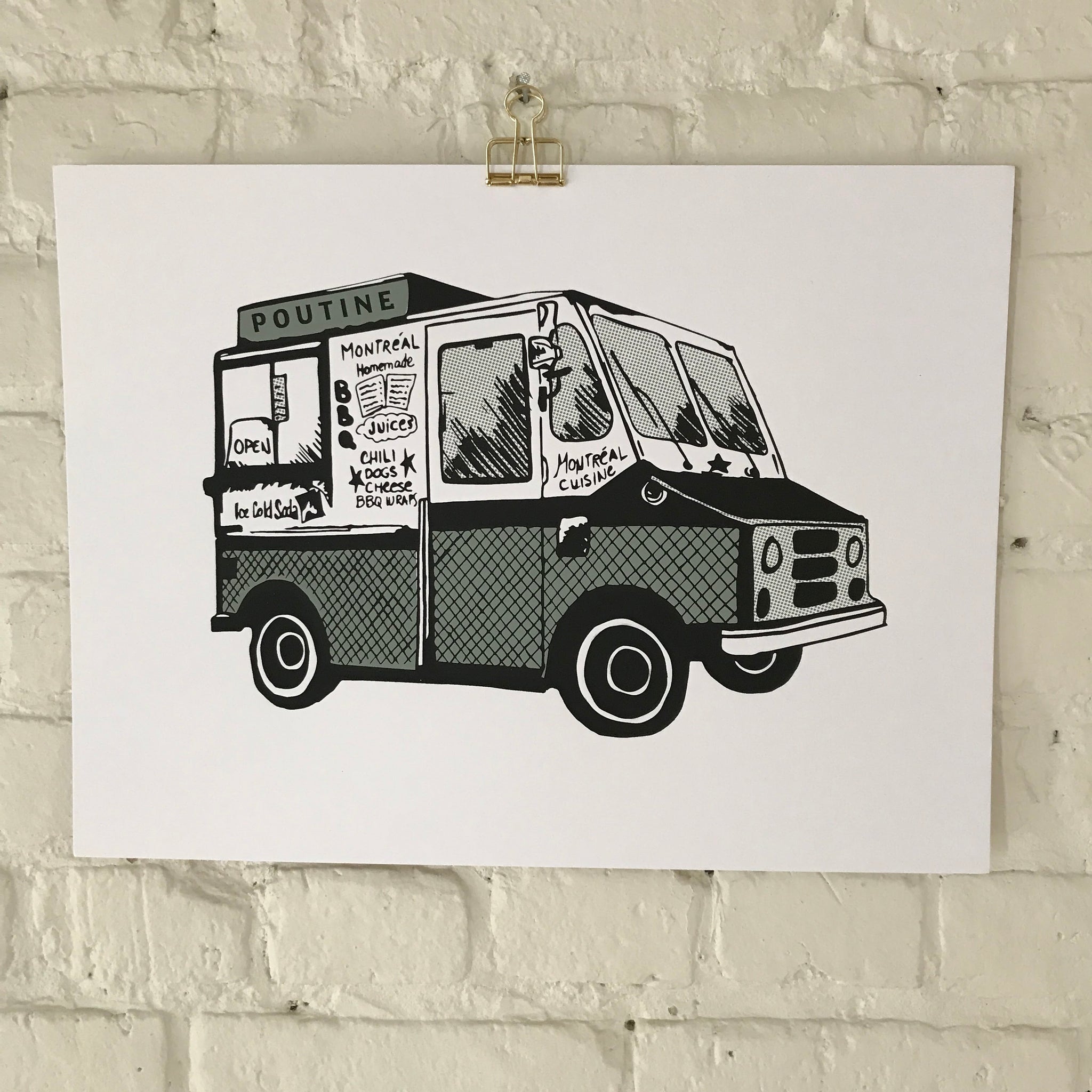 Affiche sérigraphiée Food Truck